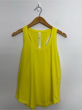 Lululemon Love Tank Top Sunlight Yellow Size 4 PTP 16”